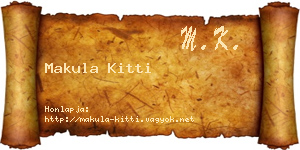 Makula Kitti névjegykártya